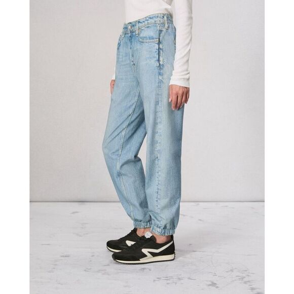 NEW Rag & Bone Miramar Terry Jogger Pants Cotton Terry size L blue Kacy - Picture 2 of 10